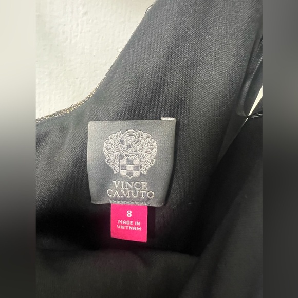 Vince Camuto one shoulder gold metallic midi dress - Picture 6 of 6